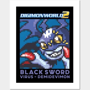 digimon world 2 black sword demidevimon Posters and Art